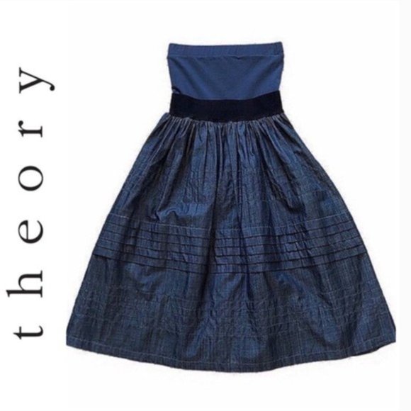 Theory Strapless Eden Greece Dress X-Small - Picture 1 of 7